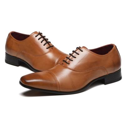 China Dress Low Top New Fashion Men's Leather Shoes Deodorization British Casual Lace-up Large Size Luxurious Business Wedding Shoes for sale