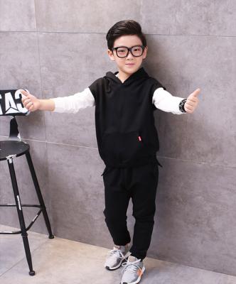 China Anti-pilling 2016 wholesale sleeveless hoodie fashion style side zipper child hoody\children for sale