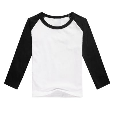 China Anti-pilling 100 Cotton Kids Baseball Wholesale Worsted Raglan T-Shirts for sale