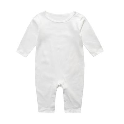 China Baby Short Sleeve Classic Summer Simple White Rompers for sale