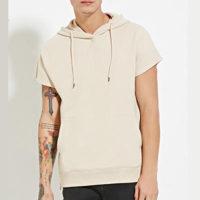 China Wholesale Cool White Anti-pilling Short Sleeve Hoodie for sale