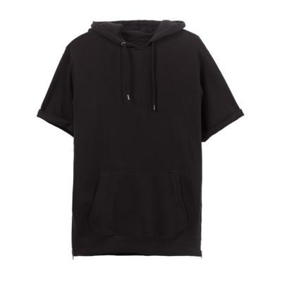 China Super Quality Black Anti-pilling Cotton Sleeve Shorts Simple Japanese Hoodies for sale