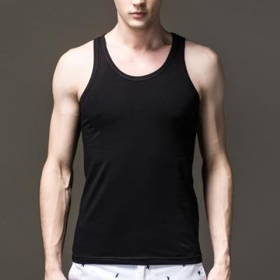 China Black Plain Custom Anti-Pilling Mens Gym Stringer Vest for sale