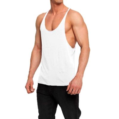 China QUICK DRY Custom Wholesale Mens Bodybuilding Tank Tops Gym Workout Sports Fitness Sports Singlet Stringer Vest Custom Cotton Gym for sale