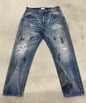 China Stylish Vintage Mens Heavy Wash Jeans For A Classic Distressed Look for sale