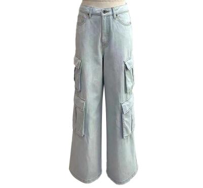 China Wide Leg Fit High Waisted Stretch Jeans For A Flattering Silhouette for sale