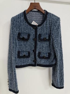 China Classic Loose H Shaped Cut Denim Blazer For A Flattering Silhouette for sale