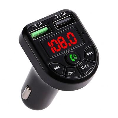 China AUX player. Dual USB Car Charger 2.1A MP3 Music Transmitter Car Brands Laptop Handfree LCD Display FM Transmitter TF Card Wireless Hot U Disk Hot Sale for sale