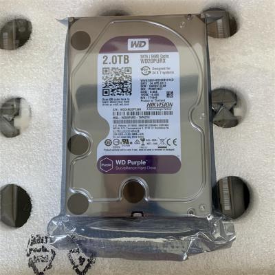 China Hdd Cheap Used 3.5inch SATA 64MB Cache WD20PURX 24*7 Monitoring Reliability 2TB External Hard Drive for sale