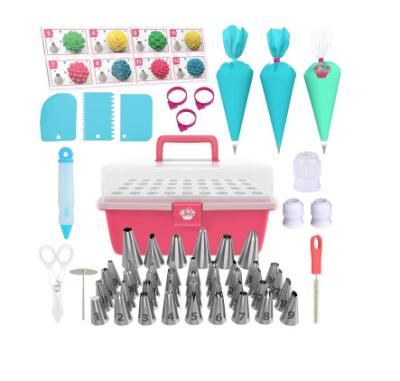 China Sustainable DUMO 68Pcs Cake Decorating Icing Piping Nozzles Set Tools Cake Decorating Supplies Kit Set for sale