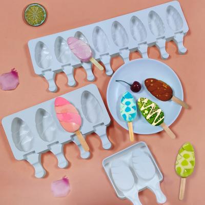 China DUMO Viable DIY 4 - Homemade Popsicle Jolly Ice Cream Mold Custom 8-Cavity Water Drop Ice Cream Silicone Mold Pop for sale