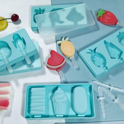 China Reusable DUMO DIY Popsicle Molds Kitchen Bear Palm Viable Cream Cat Claw Cute Cartoon Ice Popsicle Molds Homemade Freezer Ice Lolly Mold for sale