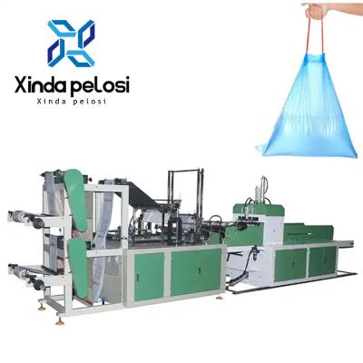 China 220V/380V Drawstring Garbage Bag Making Machine With String Rolling Drawstring for sale