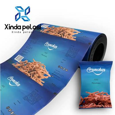 China Custom Printing Plastic Film Roll Packaging For Chips Food Grade Sachet Machine for sale