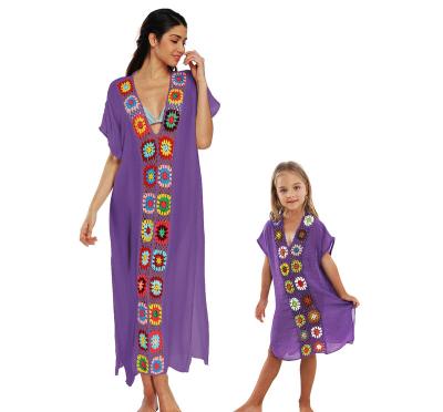 China Baby Anti-UV Beach Dresses 2022 Children Chilider Swimsuit Cover Ups Swimwear Tunic For Girls Kaftan Swimwear for sale