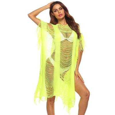 China Breathable Boho Kimono Beach Cover Up Women Long Beach White Cover Up Crochet Transparent Beachwear Ladies Swimsuit Bathing for sale