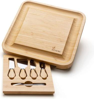 China China Professional BAMBOO Manufacture Customized Cheese Board With Cheese Tools for sale