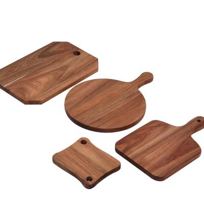 China Amazon Hot Sale Color Acasia Cutting Board Natural Wood Acasia Wood With Handle Balance Serving Board For Kitchen for sale