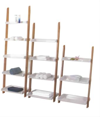 China Modern Bamboo Stackable Household Bamboo Storage Rack Shoe Shelf Bathroom Shelf Bathroom Toilet Storage Bamboo Shelf for sale