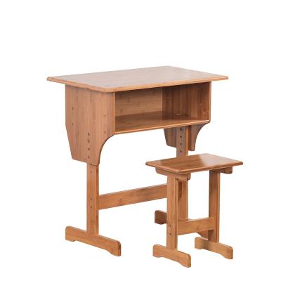 China Modern Hot Sale Natural Bamboo Student Desks And Chairs Set Customized For Student School Furniture Family Bedroom for sale