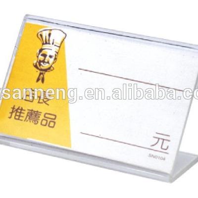 China Clear Promotion Acrylic Material Colorful Price Tag Stand Eco - Friendly for sale