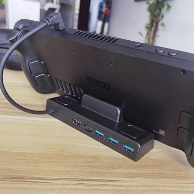 China HDMI+USB 3.0 in 5 Stream in 1 Vapor Rig Docking Station 4k 60hz PD Ethernet Port Charging Dock for Vapor Rig Dock for sale