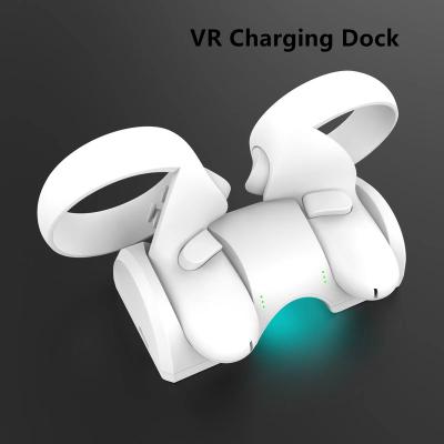 China Waterproof Aolion VR Controller Charger Dock Charging Station Stand with 2 Pieces Rechargeable Batteries for Oculus Search 2 VR for sale