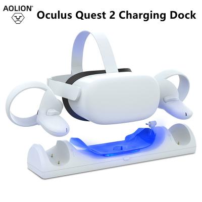 China Aolion Waterproof Charging Dock for Oculus Meta Research 2 Certified Charging Station Holder Set Headset Display Stand and Controller for sale