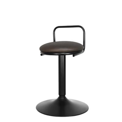 China Equipment is shown on the counter. Economical Custom Throw Waste Logo Design Counter Height Leisure Area Round Chair Bar Stool for sale