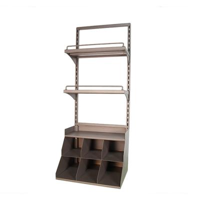 China Wholesale Customized Double Sided Good Quality Beverage Coffee Display Rack Beverage Rack Shelf for sale