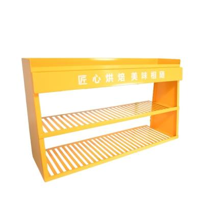 China Top Quality Single Sided Bread Showcase Cabinet Bakery Display Rack For Dessert Store for sale