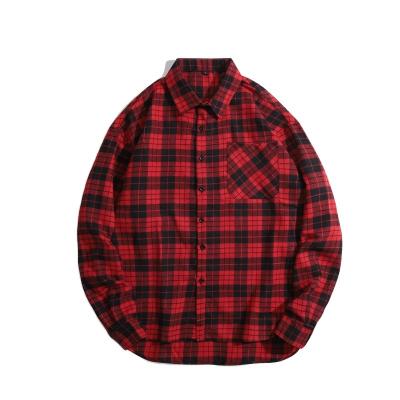 China Factory Supply Custom Made Men's Shirt Men's Casual Shirt Black Red Anti-shrink Good Price for sale