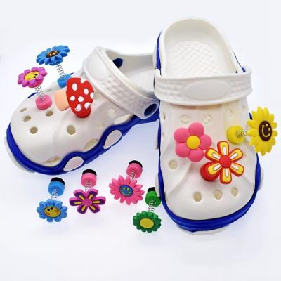 China Decorative Shoes 1 Pcs Creative Flower Shoe Charms High Quality Accessories Children's Spring Shoe Decoration Party Gift Buckle for sale