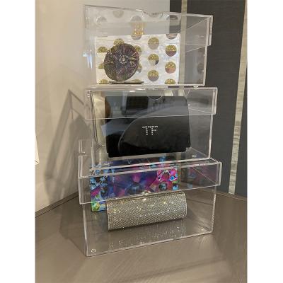 China Shenzhen Customized Modern Lucky Handbag Display Case Acrylic for sale