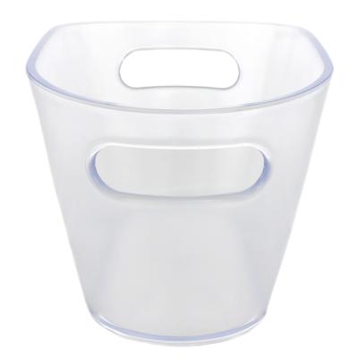 China Customized Modern Acrylic Ice Bucket LCE Oval Clear Bath 4 Liters for sale