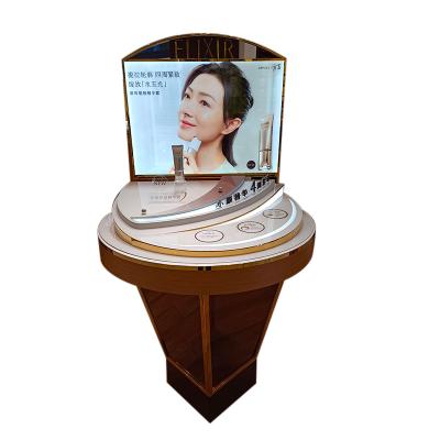 China Eco - Friendly Acrylic Cosmetics Display Counter Customized Acrylic Cosmetic Counter LED Display for sale