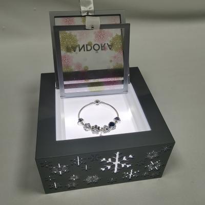 China Eco-friendly Acrylic Display Box With Magnetic Cover Box Jewelry Display Storage Case For Ring Necklace Bracelet for sale