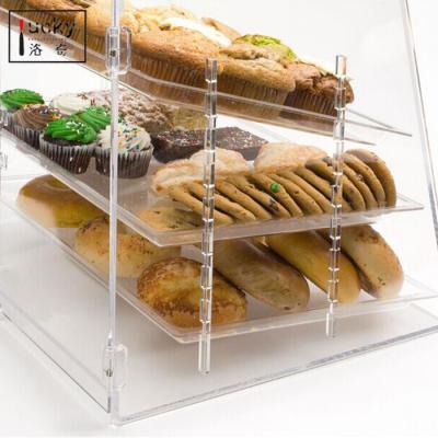 China Modern Customized ACRYLIC CAKE/DOUGHNUT/MUFFIN DISPLAY CABINET Food Display Case for sale