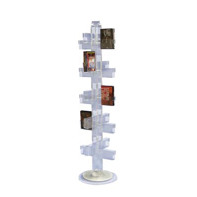 China Cutting Factory Custom Clear Acrylic Rotating Floor Stand - 40 Pocket With Great Price for sale