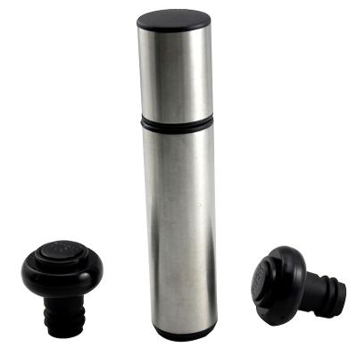 China Disposable Cheap Single Plastic Vacuum Preserver Saver Wine Pump With Vacuum Plugs for sale