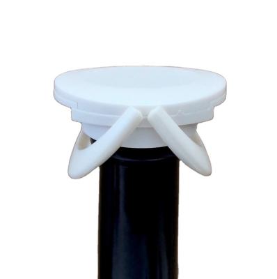 China Champagne Plastic Silicone Cork Bottle Closure Wine Disposable Rubber Sparkle Stopper for sale