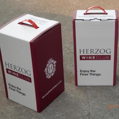 China 1/2/4/6 Biodegradable Strong Paper Bottle Storage Boxe Small Cardboard Wine Packaging Box For Shipper for sale