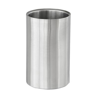 China Stainless Steel Large 1 L Sliver Wine Ice Bucket Size Viable Matte Metal Bucket for sale