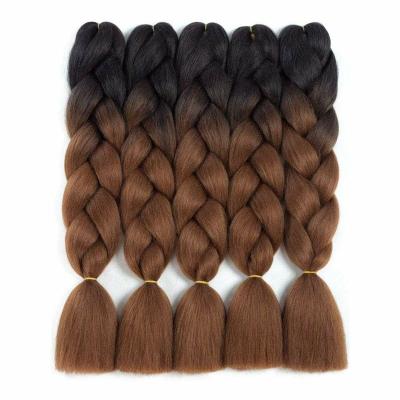 China Wholesale High Temperature Jumbo Synthetic Fiber Afro Crochet Ultra African Ombre Two Tone Synthetic Braiding Hair Expression Braid Hair Extension for sale