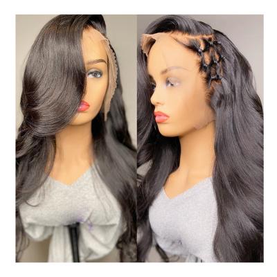 China Soft Smooth Thick Body Wave Lace Front Human Hair Wig Black Women Pre Plucked Brazilian 13x4 30 Inch Loose Wave Hd Lace Front Wigs for sale