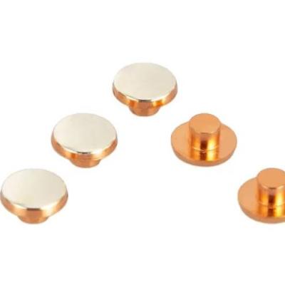 China European and American Contact Copper Round Flat Bimetal Rivet Spring Style Electrical Contact for sale