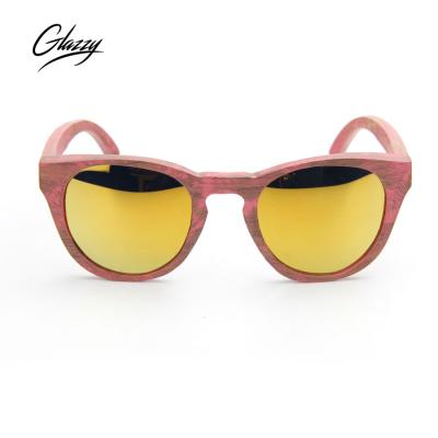 China Fashion Sun Glasses Glazzy Wood Rose Handmade Painting Lens Bamboo Polarized Wooden Sunglasses for sale