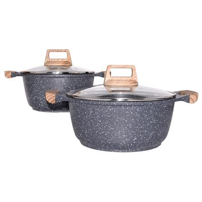 China Stoves 4 Pcs 24cm+28cm Electric Nonstick Chicken Soup Pot Nonstick Cookware Aluminum Gas And Milk Stick Frying Pan for sale