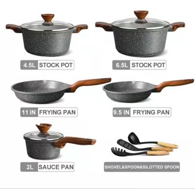 China Viable High Quality Aluminum Nonstick Cookware Set for sale