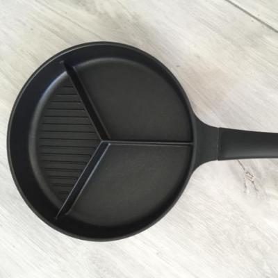 China Durable Cast Aluminum Round Grid 3parts Stainless Steel Nonstick Frying Egg Frying Pan Dropshipping For Kitchen for sale